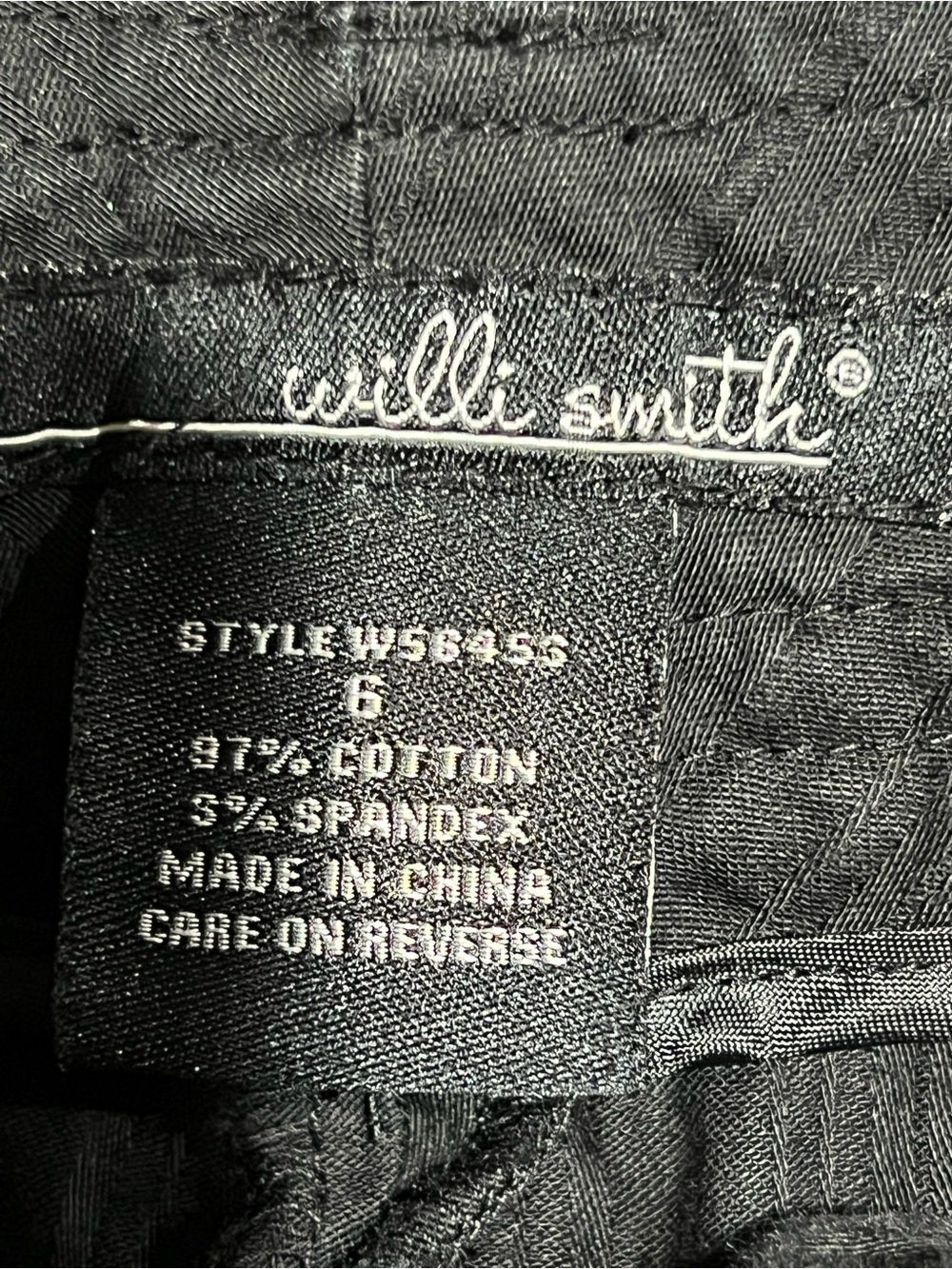 Willi Smith Black Pinstripe Cargo Trousers - Picture 3 of 3